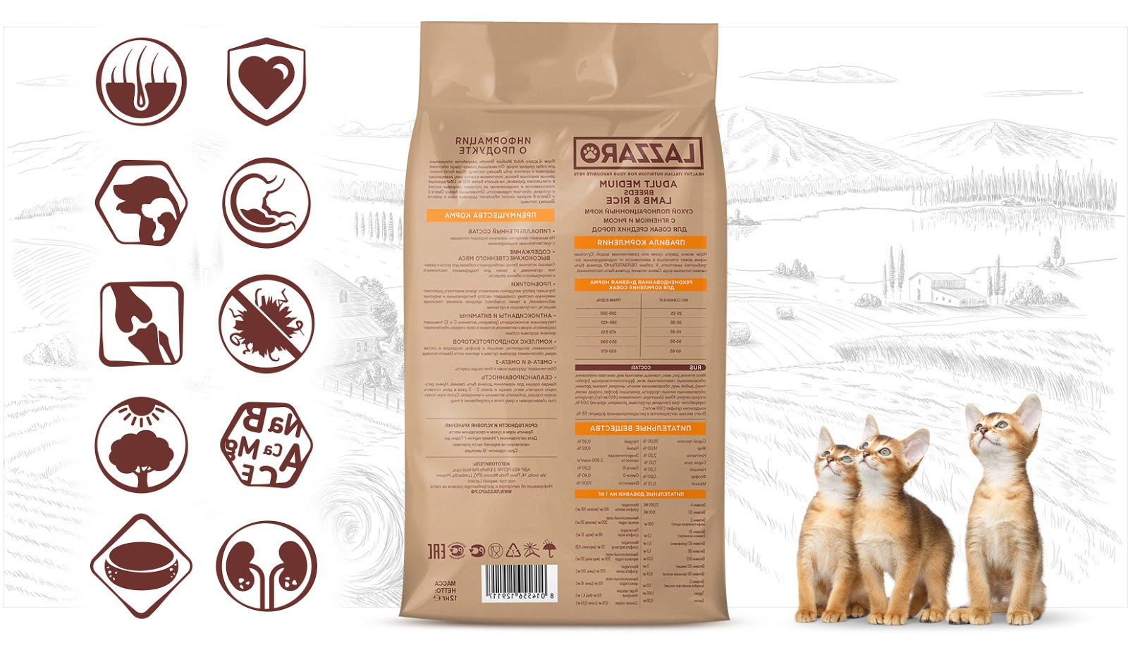 宠物包装设计欣赏食品LAZZARO品牌包装设计参考(图2)
