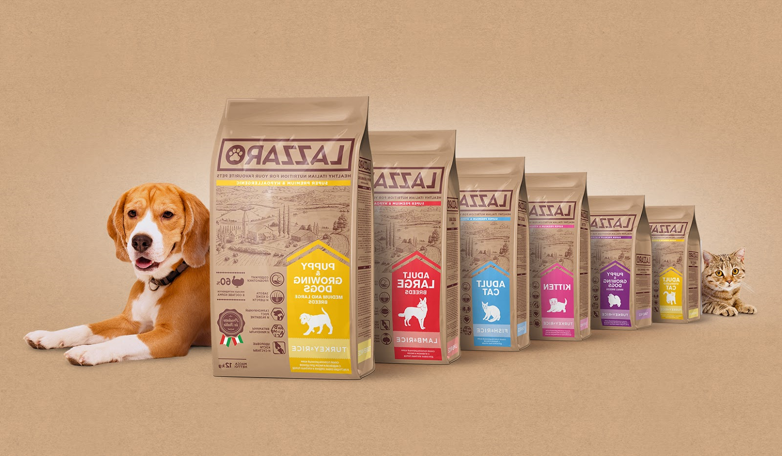 宠物包装设计欣赏食品LAZZARO品牌包装设计参考(图4)