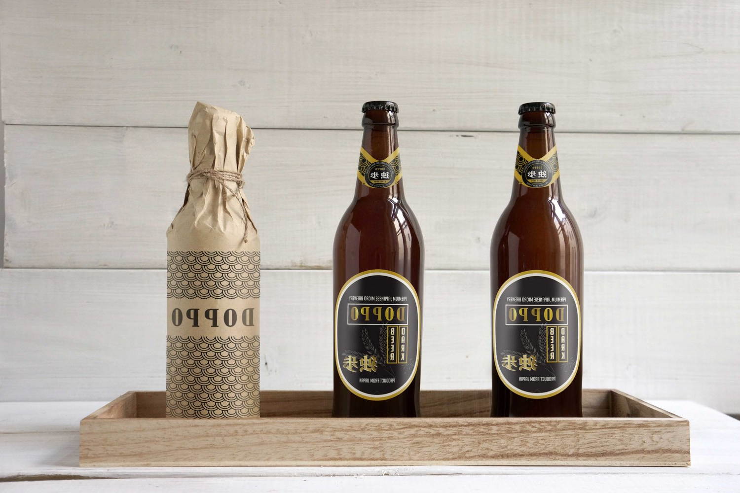 来自日本冈山的Doppo啤酒的包装设计(图1)