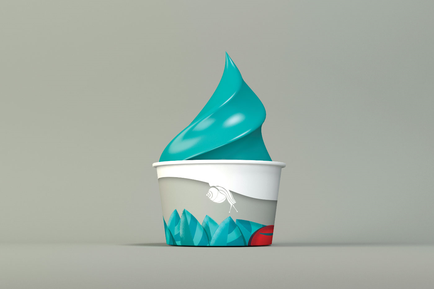 冰激凌咖啡的纸杯包装设计(图2)