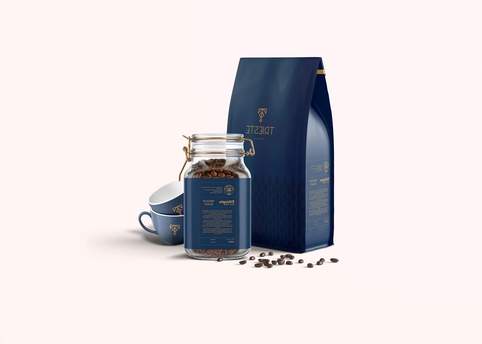 咖啡品牌包装设计经典的蓝色系(图2)