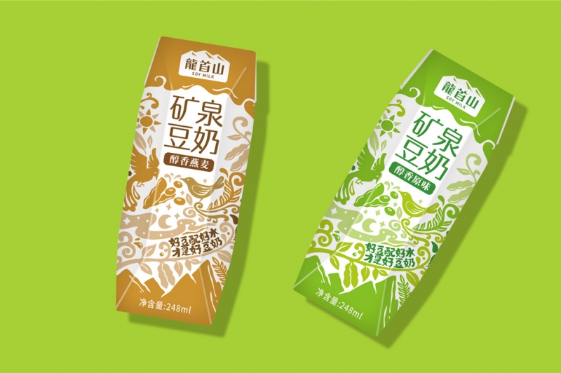 豆奶包装设计自然系列