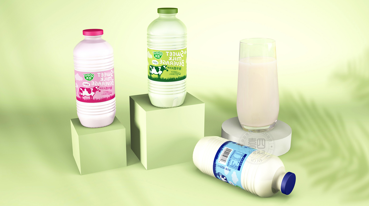启木甜牛奶品牌包装设计(图3)