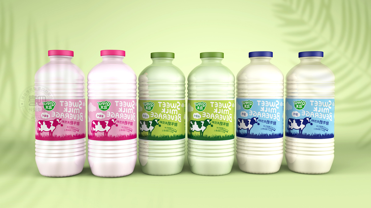 启木甜牛奶品牌包装设计(图2)